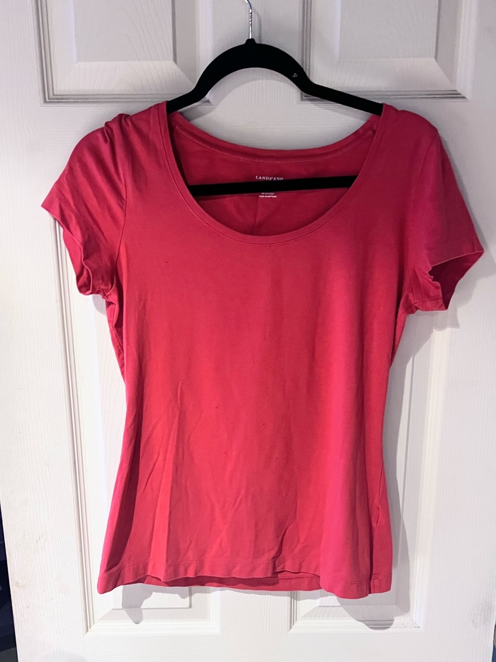 🌞 Bundle 3/$12 LANDS' END Women’s Scoop Neck Short Sleeve Top — Red